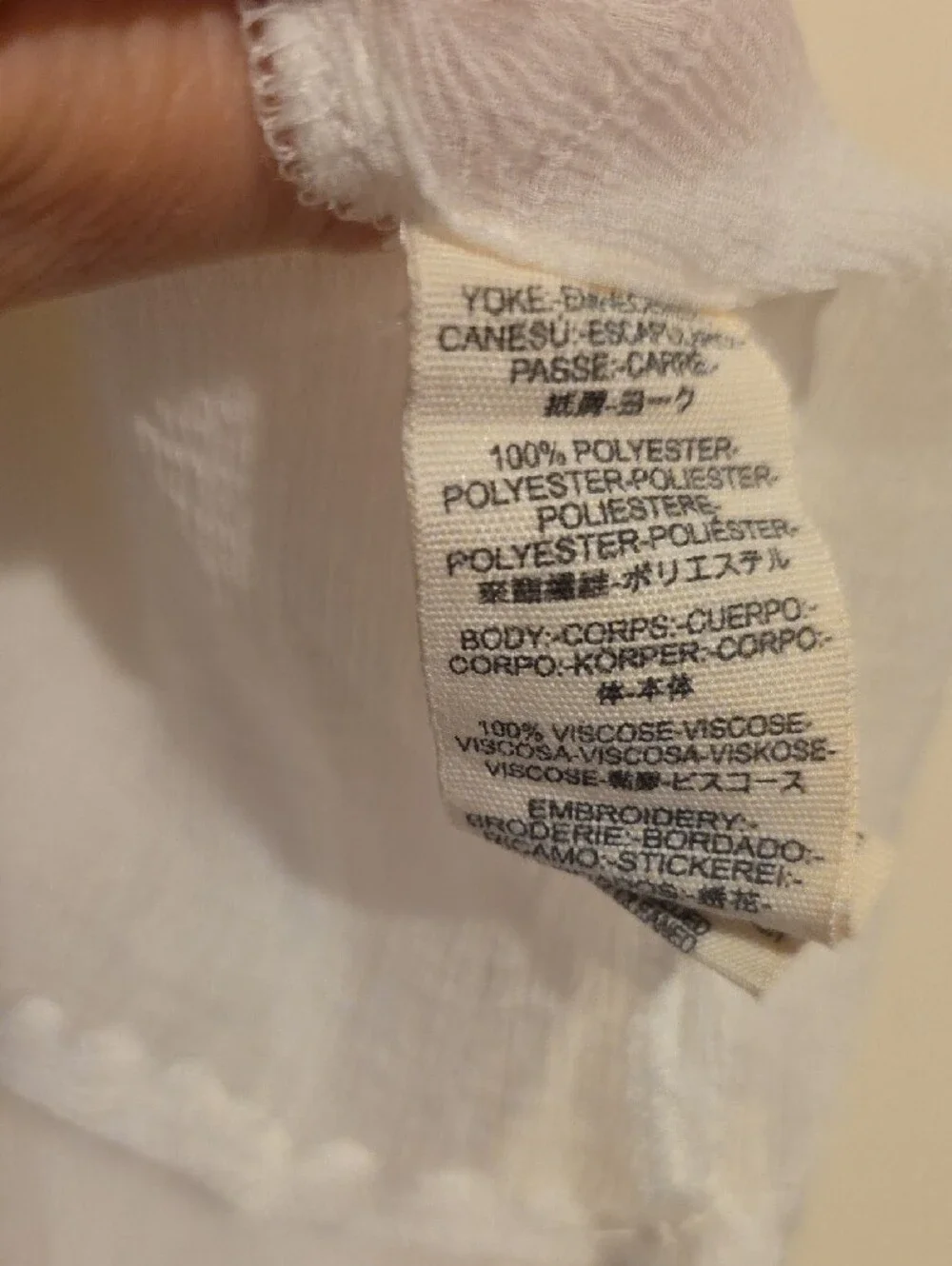 Free People Ivory Gauze Peasant Blouse with Tassels